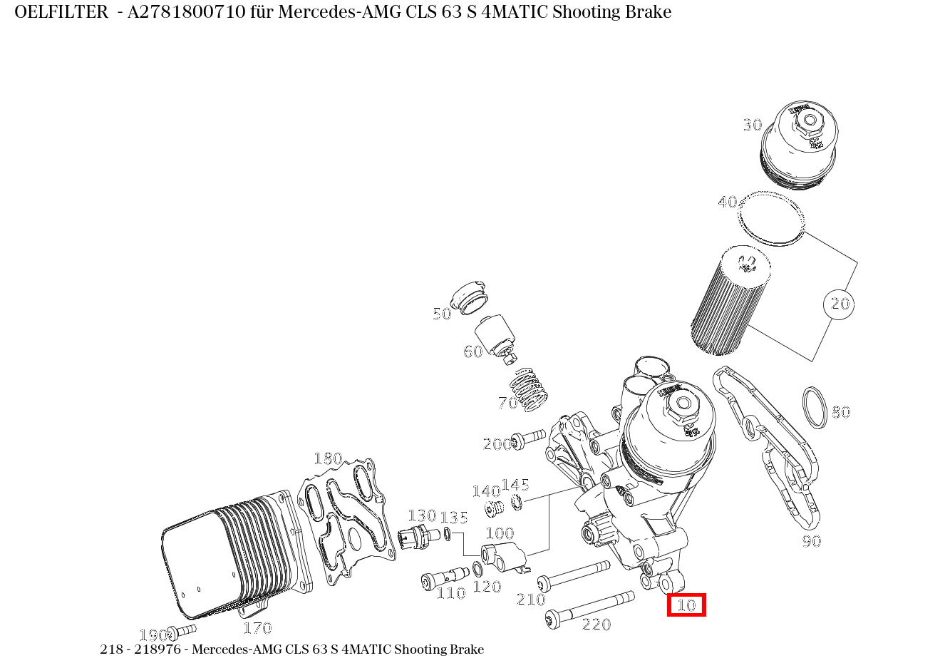 Ölfilter Mercedes-AMG CLS 63 S 4MATIC Shooting Brake 218