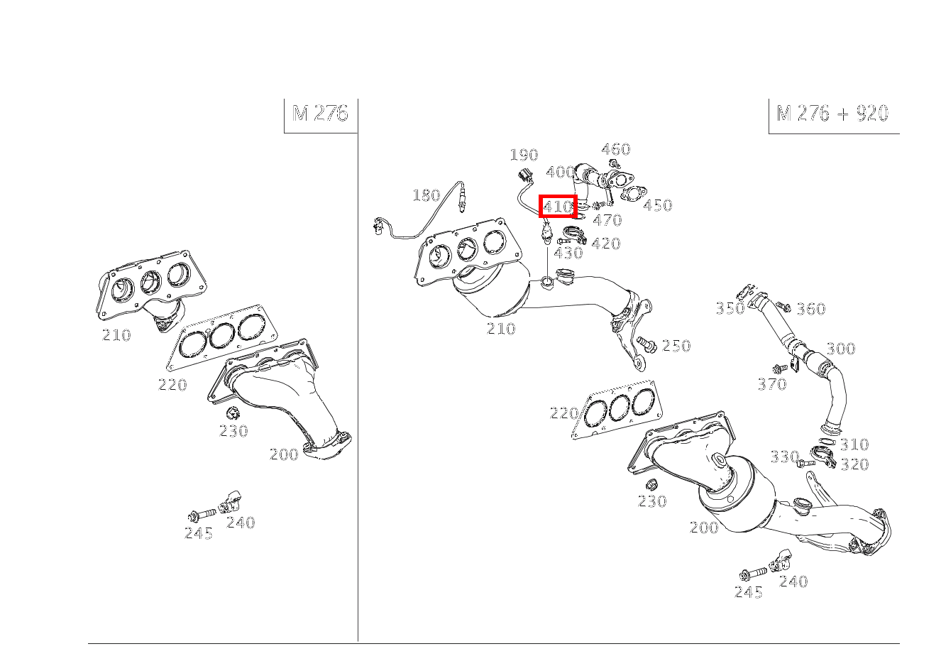 METALLDICHTUNG, EINLAGIG ABGASRUECKFUEHRUNGSLEITUNG AN AUSPUFFLEITUNG S 350 DE 4MATIC Limousine lang 221