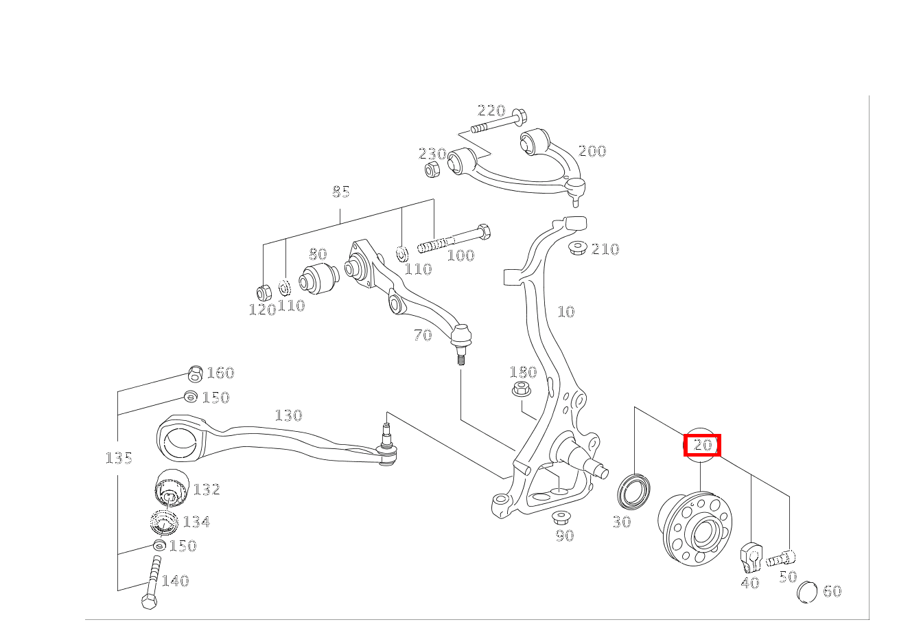 Vorderradnabe Links und rechts CL 65AMG 216
