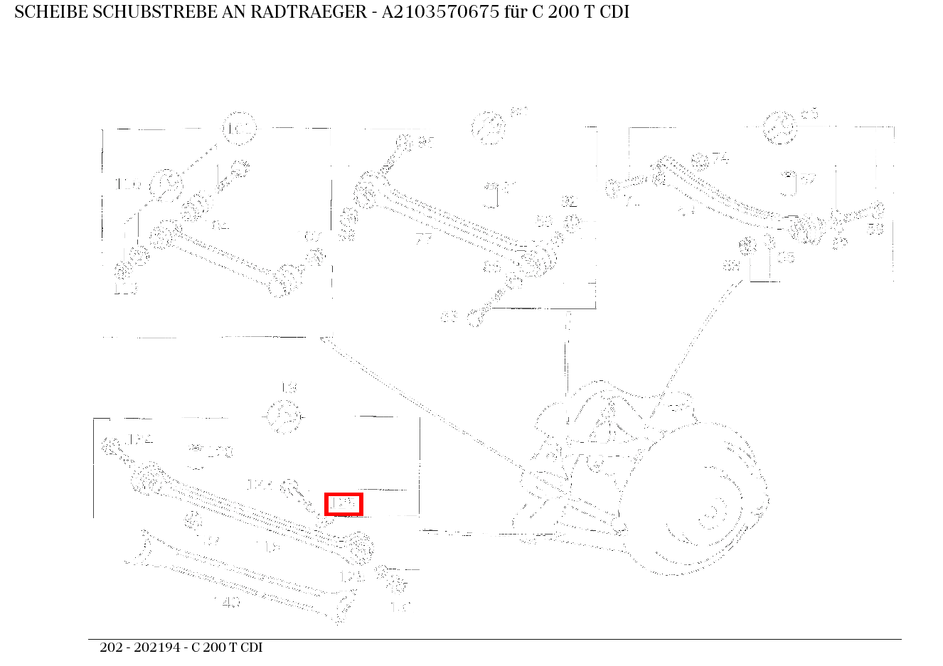 Scheibe SCHUBSTREBE AN RADTRAEGER C 200 T CDI 202 Scheibe SCHUBSTREBE AN RADTRAEGER C 200 T CDI 202