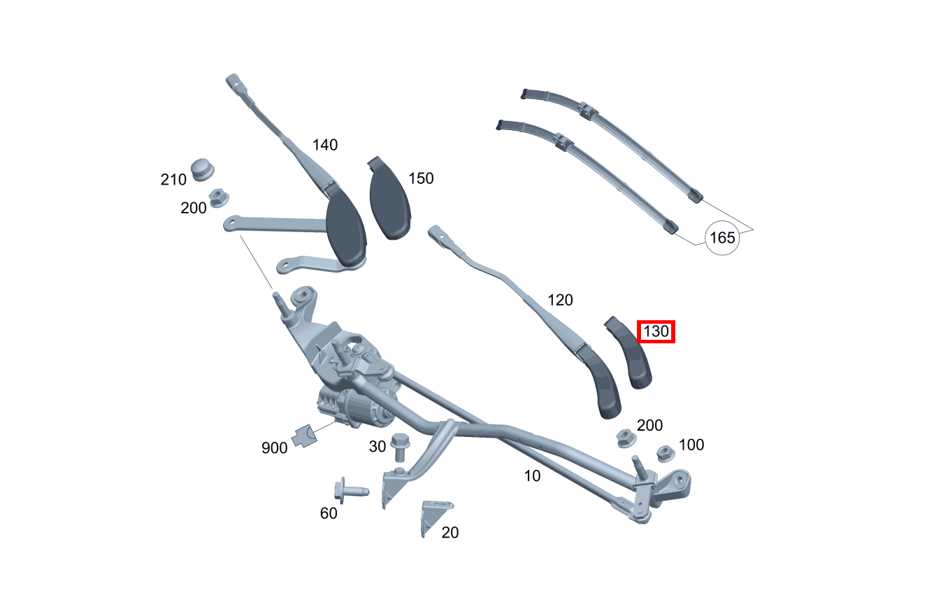 Abdeckung Wischerarm Für Fahrerseite C 220 d 238