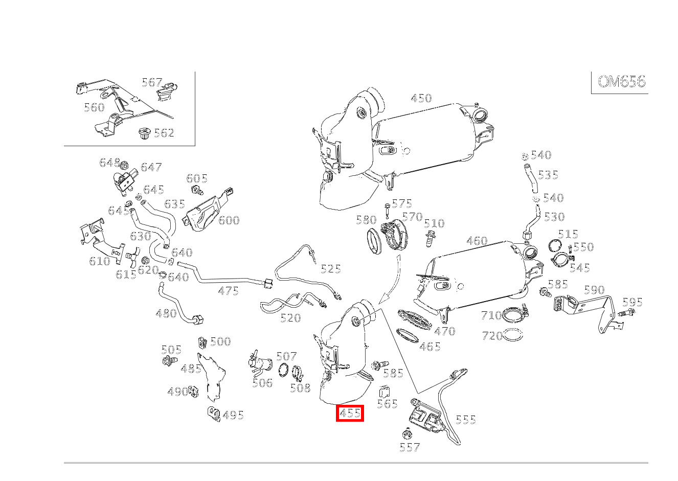 Abgasleitung Katalysator S 400 d 4MATIC Limousine lang BCA 222 Abgasleitung Katalysator S 400 d 4MATIC Limousine lang BCA 222