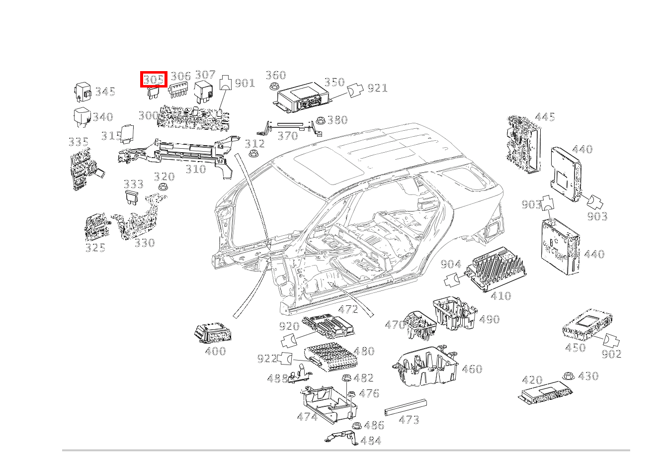 Sicherungseinsatz VERSILBERT; C-30A-S GLE 350 4MATIC 166 Sicherungseinsatz VERSILBERT; C-30A-S GLE 350 4MATIC 166