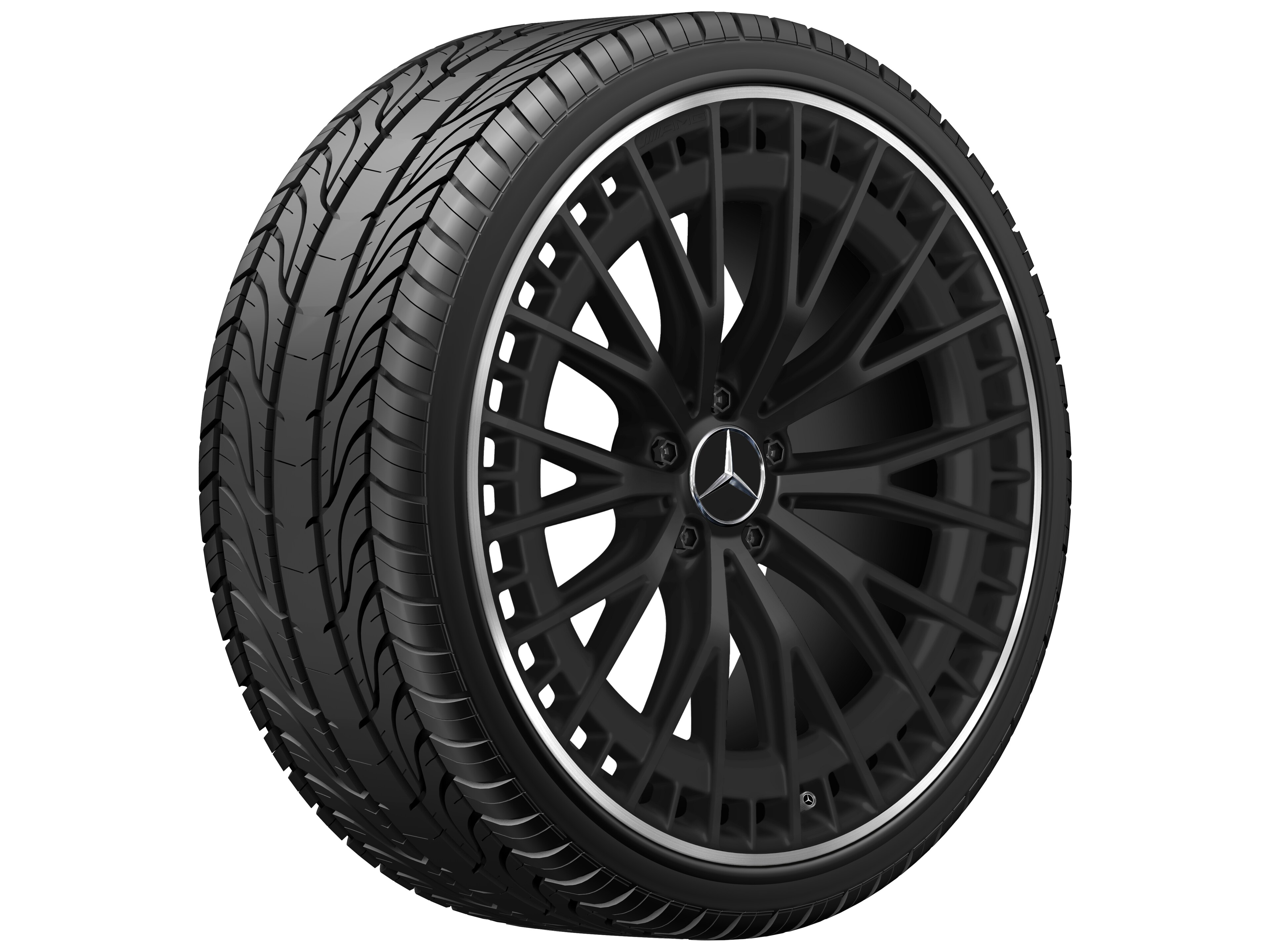 Mercedes-Benz - AMG Vielspeichen-Rad, 21 Zoll, 10,5 J x 21 ET 67, schwarz matt