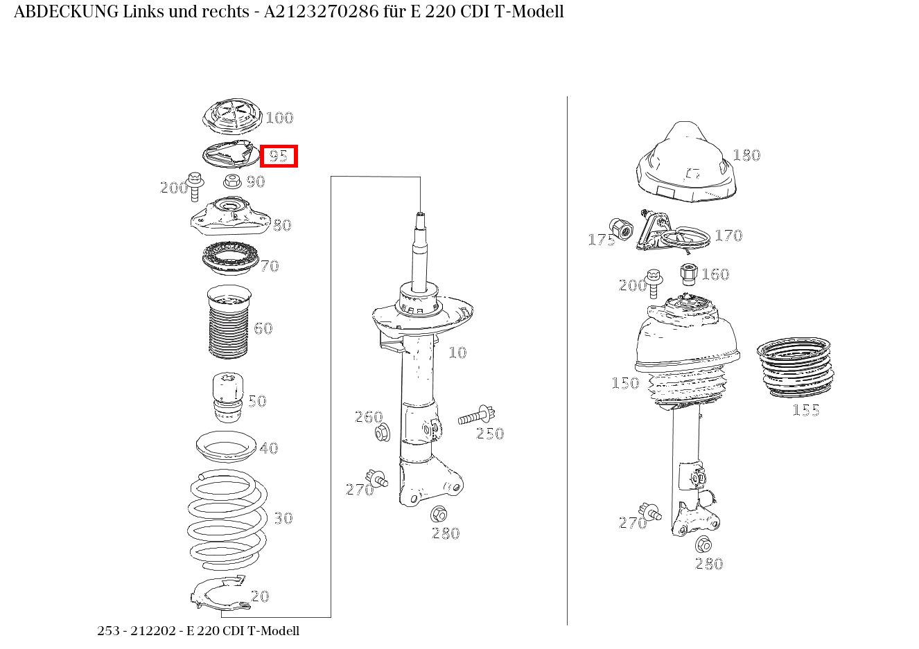 Abdeckung Links und rechts E 220 CDI T-Modell 253 Abdeckung Links und rechts E 220 CDI T-Modell 253