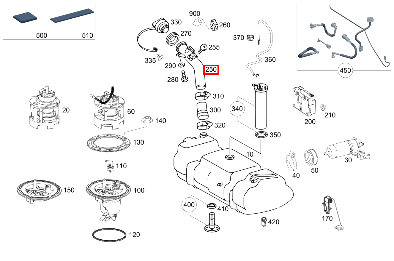 Einfüllstutzen TANK Mercedes-AMG G 63 463