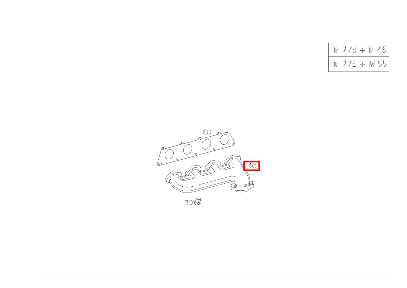 Abgaskrümmer RECHTS GL 500 4MATIC Off-Roader 164 Abgaskrümmer RECHTS GL 500 4MATIC Off-Roader 164