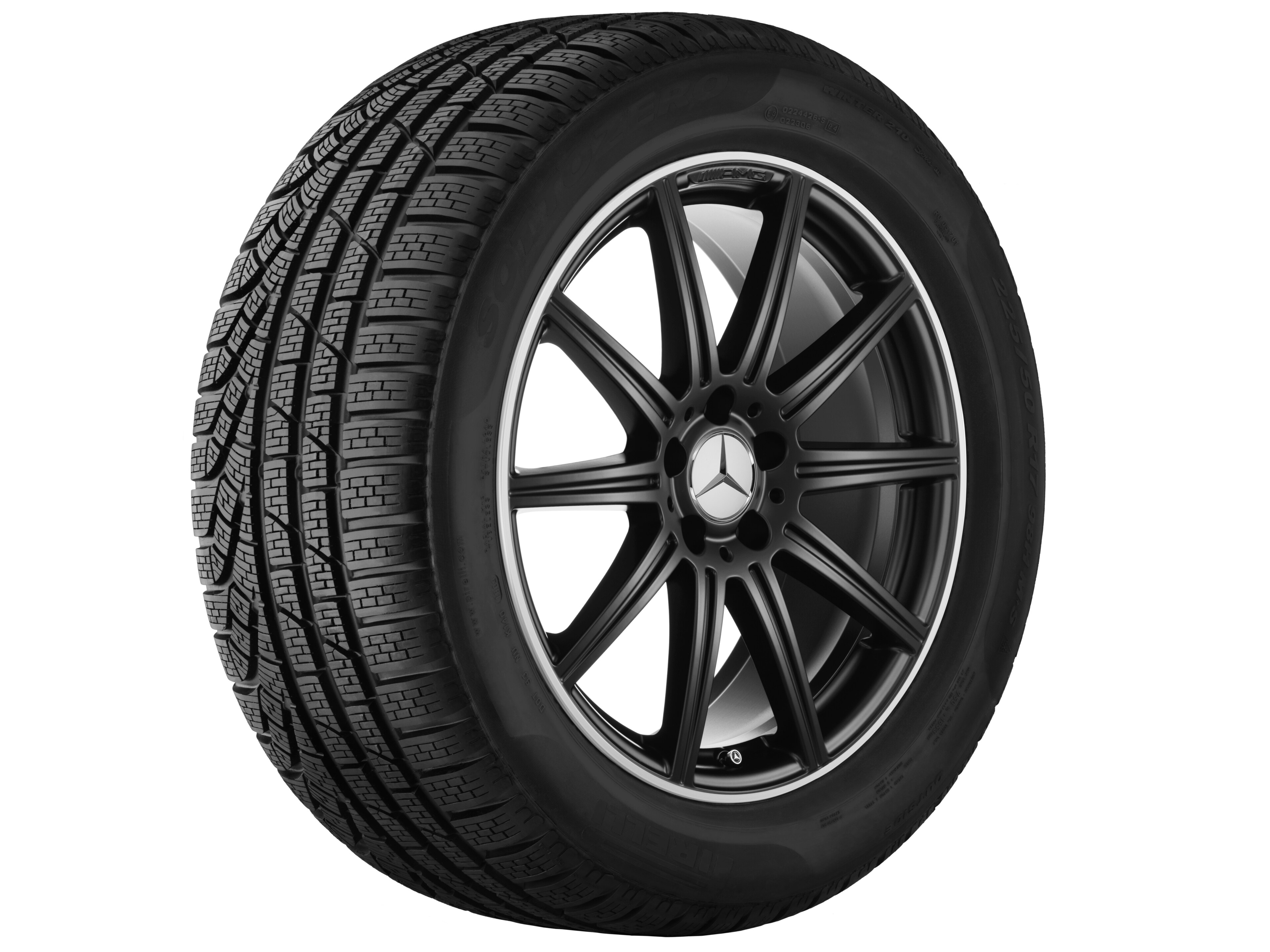 Mercedes-Benz - AMG 10-Speichen-Rad, Felgenhorn glanzgedreht, AMG 10-Speichen-Rad, Felgenhorn glanzgedreht,