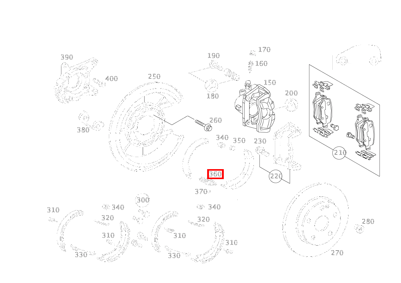 SPREIZSCHLOSS BREMSE A 210 L EVOLUTION 168