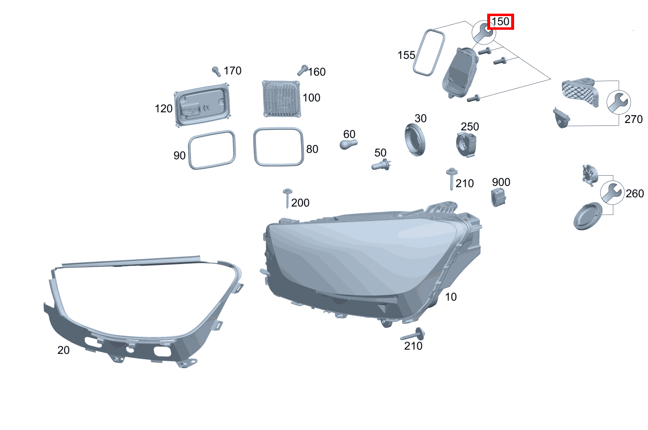 Led-Modul Reparatursatz Leuchteinheit rechts GLK 253