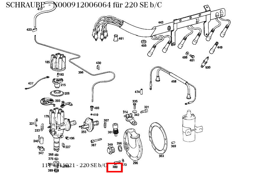 Schraube 220 SE b/C 111 Schraube 220 SE b/C 111