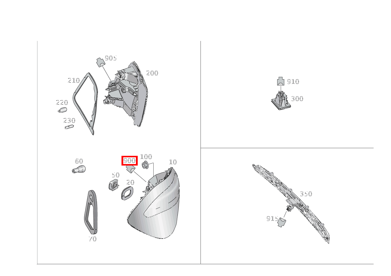 Kupplung, Mechanisch SCHLUSSLEUCHTE LINKS UND RECHTS E3, E4, Kodierung B, ECE; 6-PIN MQS Mercedes-AMG GLS 63 4MATIC Off-Roader 166