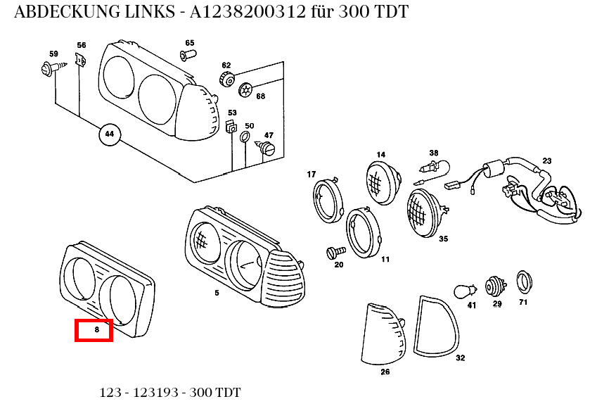 Abdeckung LINKS 300 TDT 123