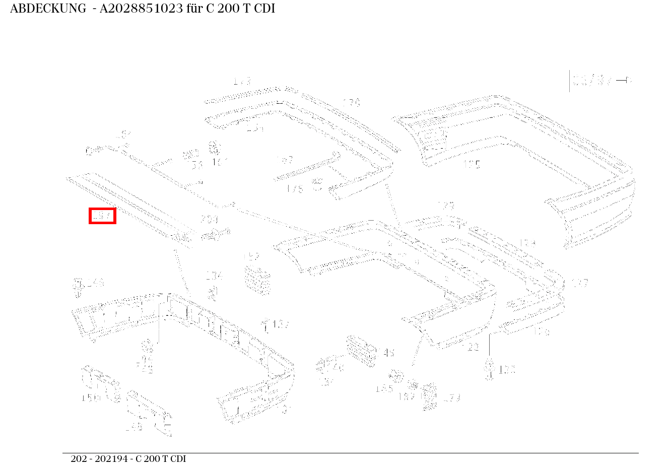 Abdeckung C 200 T CDI 202