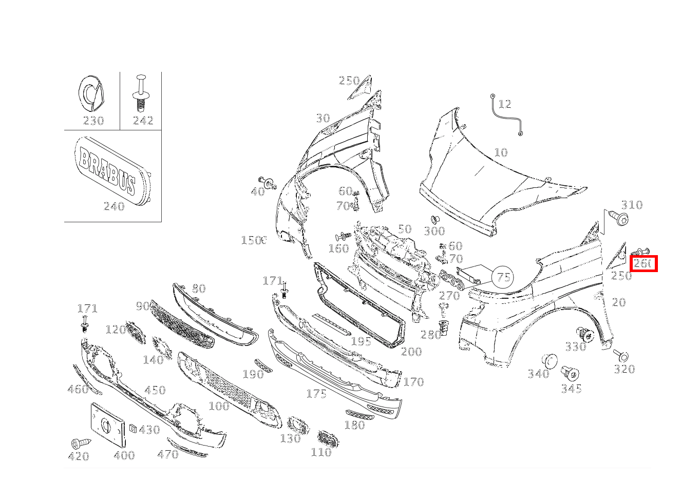 Spreizniet BEFESTIGUNG BLENDE fortwo coupé mhd 52 kW 460 Spreizniet BEFESTIGUNG BLENDE fortwo coupé mhd 52 kW 460