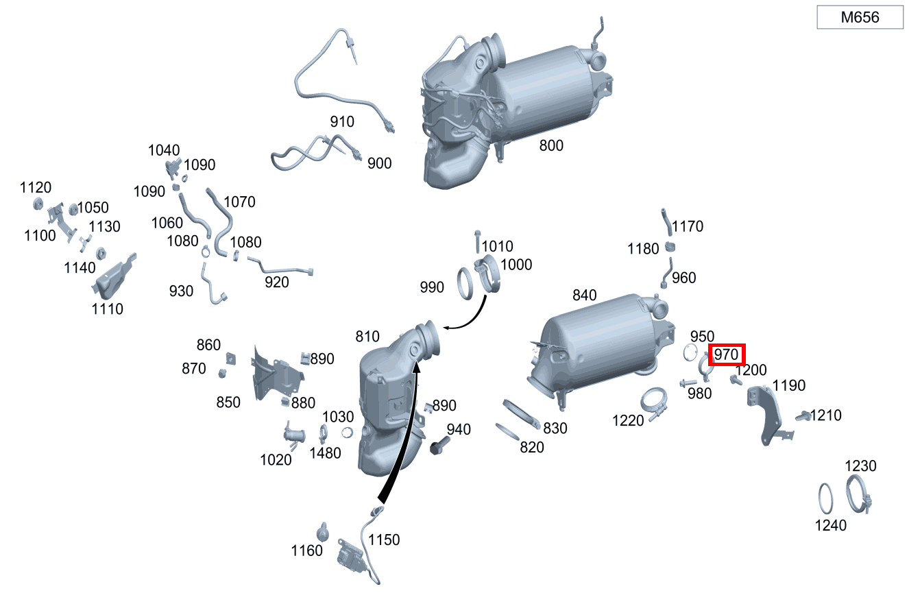 Rohrschelle Abgasanlage Partikelfilter an Abgasrückführleitung GLC 400 d 4MATIC Coupé 253 Rohrschelle Abgasanlage Partikelfilter an Abgasrückführleitung GLC 400 d 4MATIC Coupé 253
