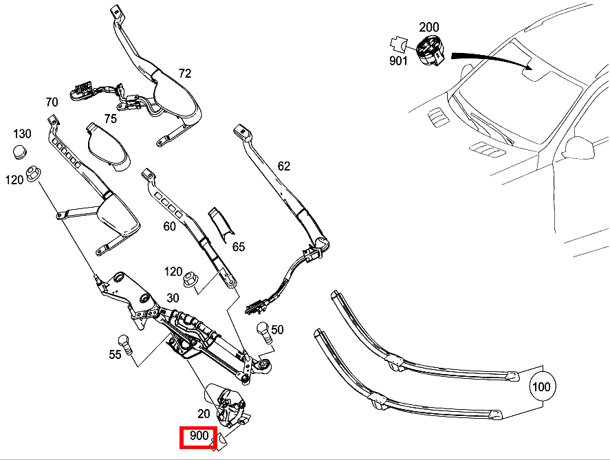 Elektr. Kupplungsgehäuse WISCHERMOTOR M6/1; 4-PIN SLK2.8 GLE 350 4MATIC 166 Elektr. Kupplungsgehäuse WISCHERMOTOR M6/1; 4-PIN SLK2.8 GLE 350 4MATIC 166