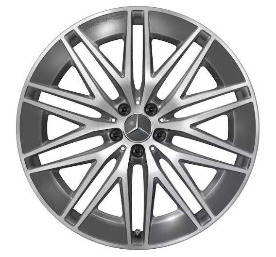 AMG Vielspeichen-Rad, 22 Zoll, 11,5 J x 22 ET 53, tantalgrau, glanzgedreht
