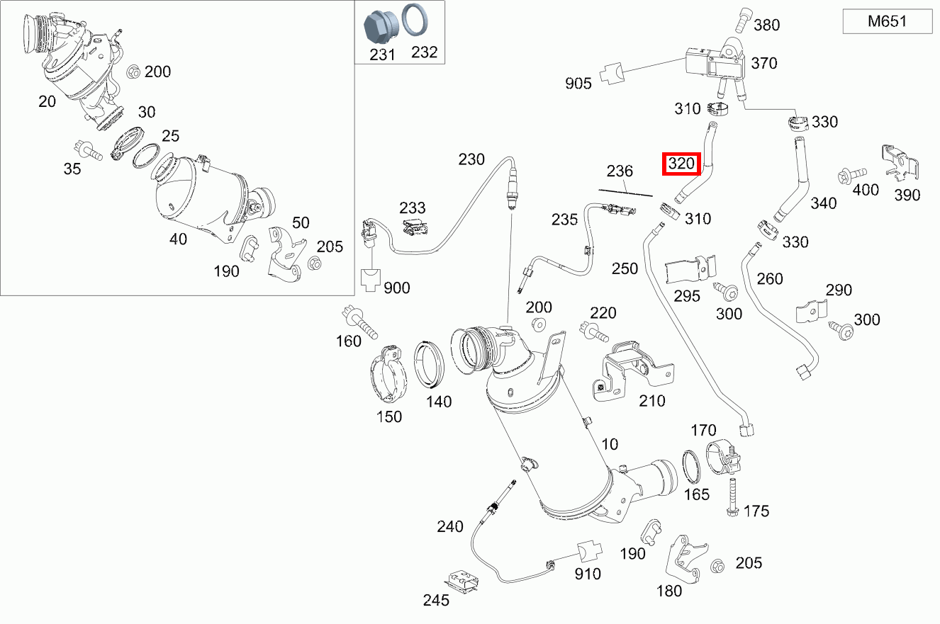 Abgasschlauch E 200 CDI Limousine 213 Abgasschlauch E 200 CDI Limousine 213