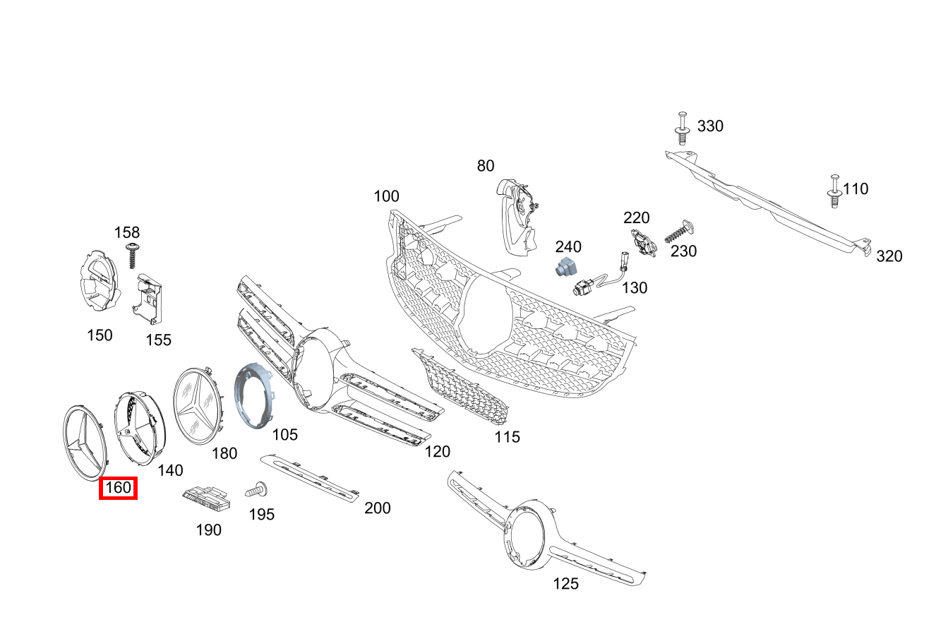 Mercedes-Stern für M 166, GLC 253-Klasse kaufen 