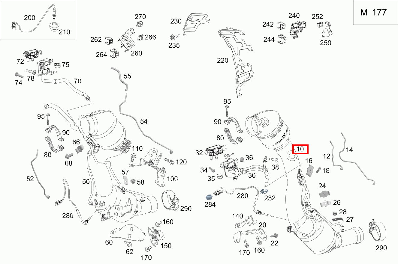 ABGASLEITUNG VORNE VORNE LINKS Mercedes-AMG E 63 4MATIC+ T-Modell 213