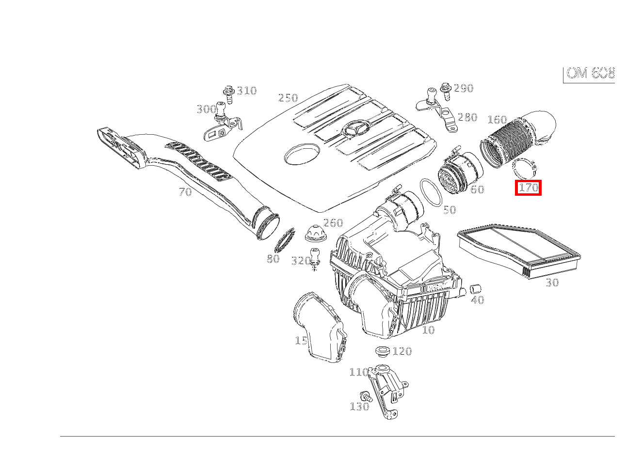 Schlauchschelle Befestigung Luftleitung; 60-80 MM B 180 d BCA 247