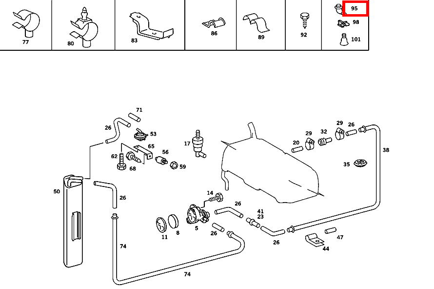 Tülle 380 SL Roadster m. Automatic 107