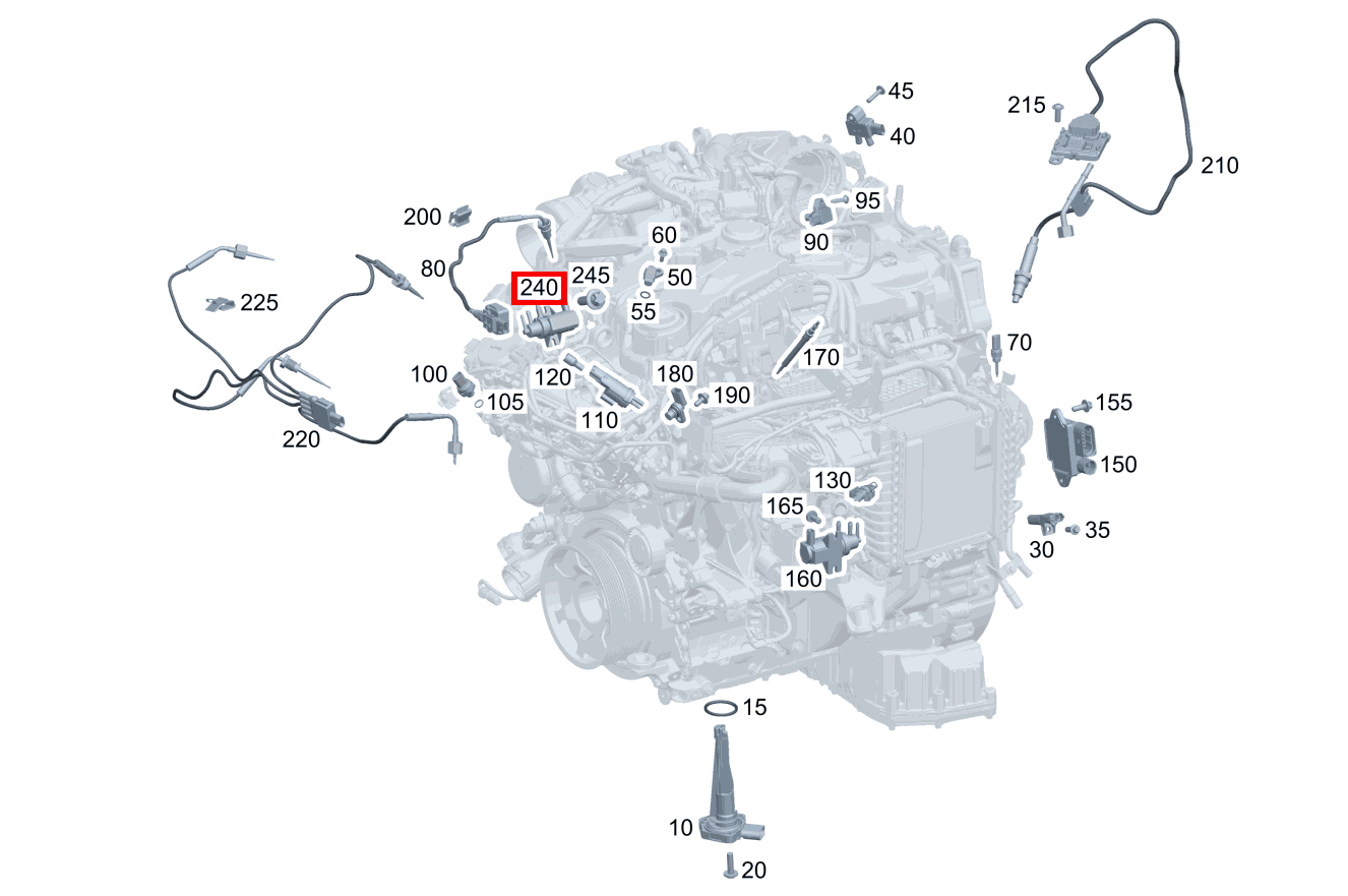 DRUCKWANDLER Für Abgasturbolader Ladedruckregelung C 300 d Coupé 205