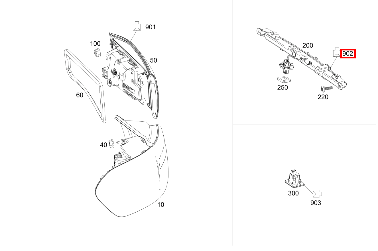 Stecker 3. Bremslicht; 3-PIN MQS GLB 200 4MATIC 247 Stecker 3. Bremslicht; 3-PIN MQS GLB 200 4MATIC 247