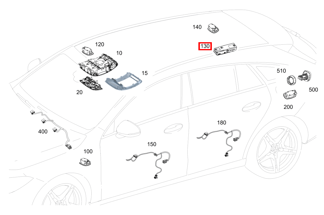 Innenraumleuchte Haltegriff hinten links CLA 200 Shooting Brake 118 Innenraumleuchte Haltegriff hinten links CLA 200 Shooting Brake 118