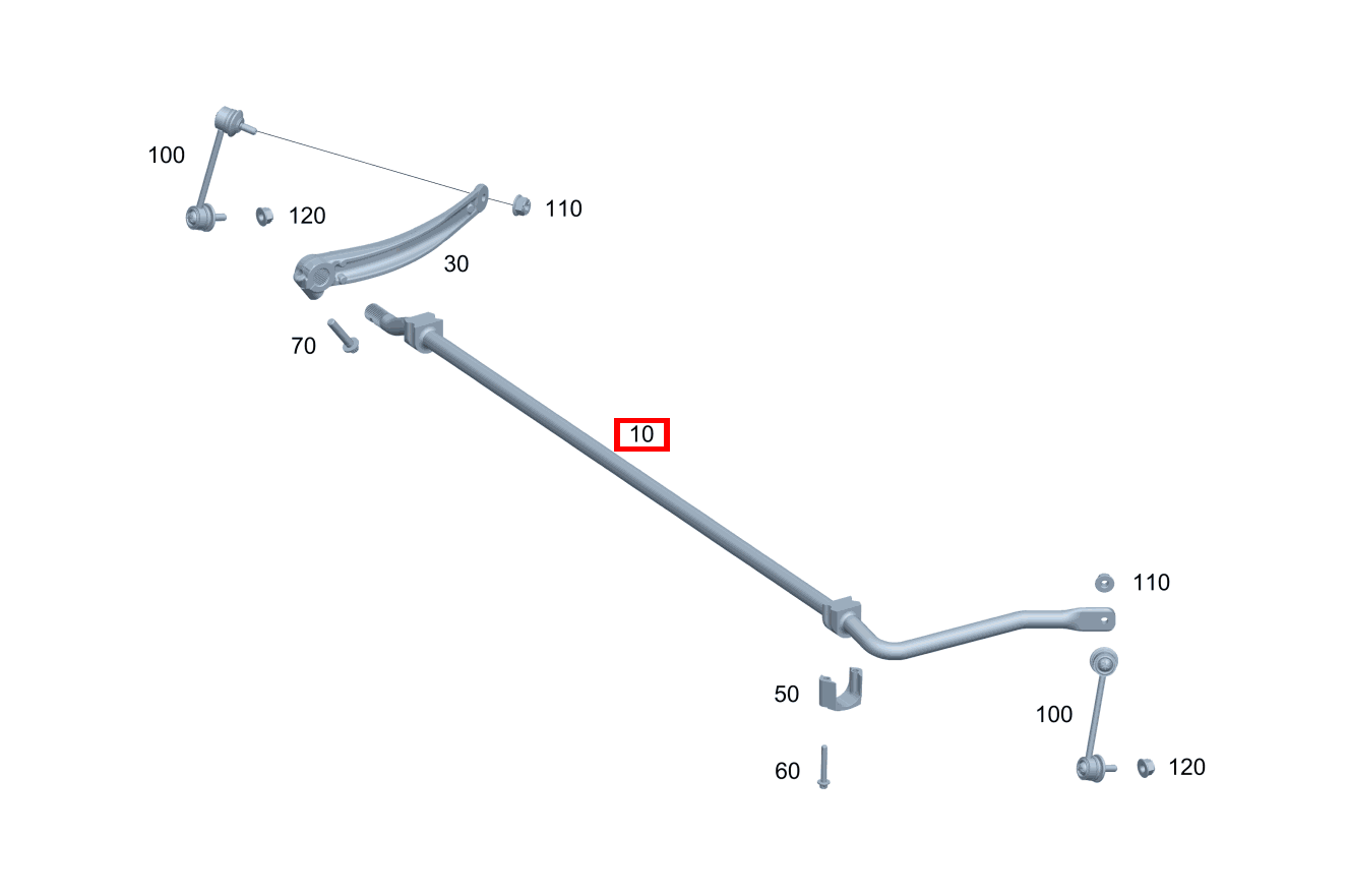 Drehstab HINTEN Mercedes-AMG GT Black Series 190