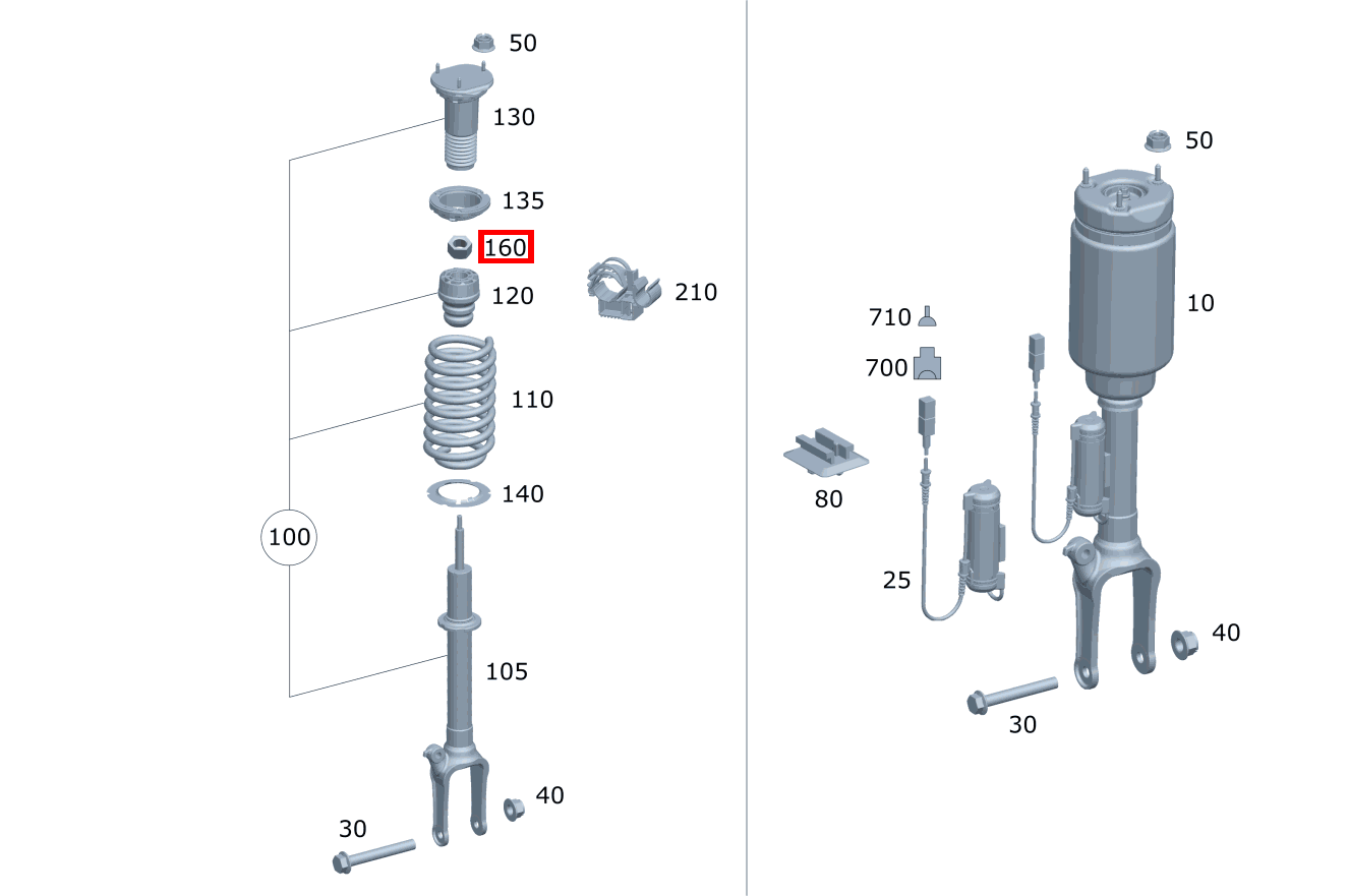 Mutter M10X1 R350 L 4MATIC 251