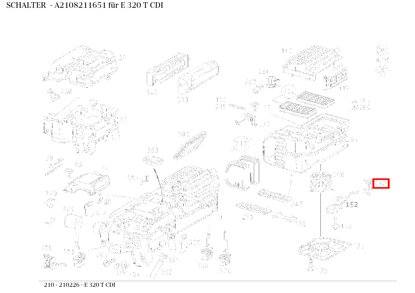 Schalter E 320 T CDI 210 Schalter E 320 T CDI 210