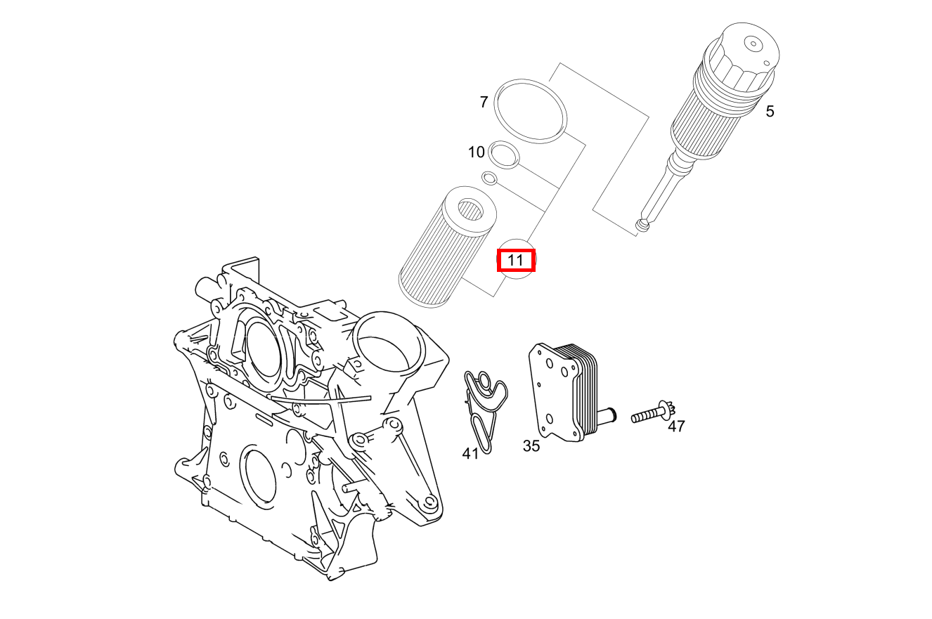 Teilesatz Filtereinsatz C 220 d T-Modell 205 Teilesatz Filtereinsatz C 220 d T-Modell 205