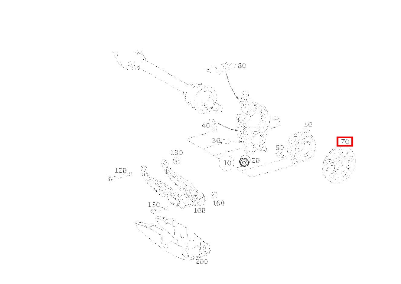 Flansch RECHTS E280CDI SONDERAUFB 211