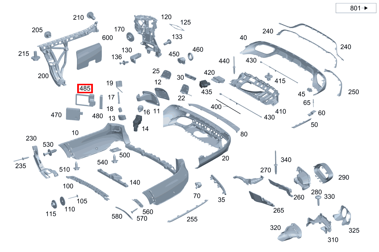 Halteplatte Radarsensor E 200 4MATIC T-Modell 213 Halteplatte Radarsensor E 200 4MATIC T-Modell 213