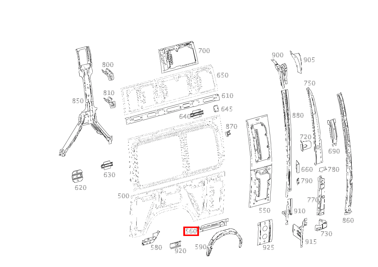 Längsträger Links unten 906
