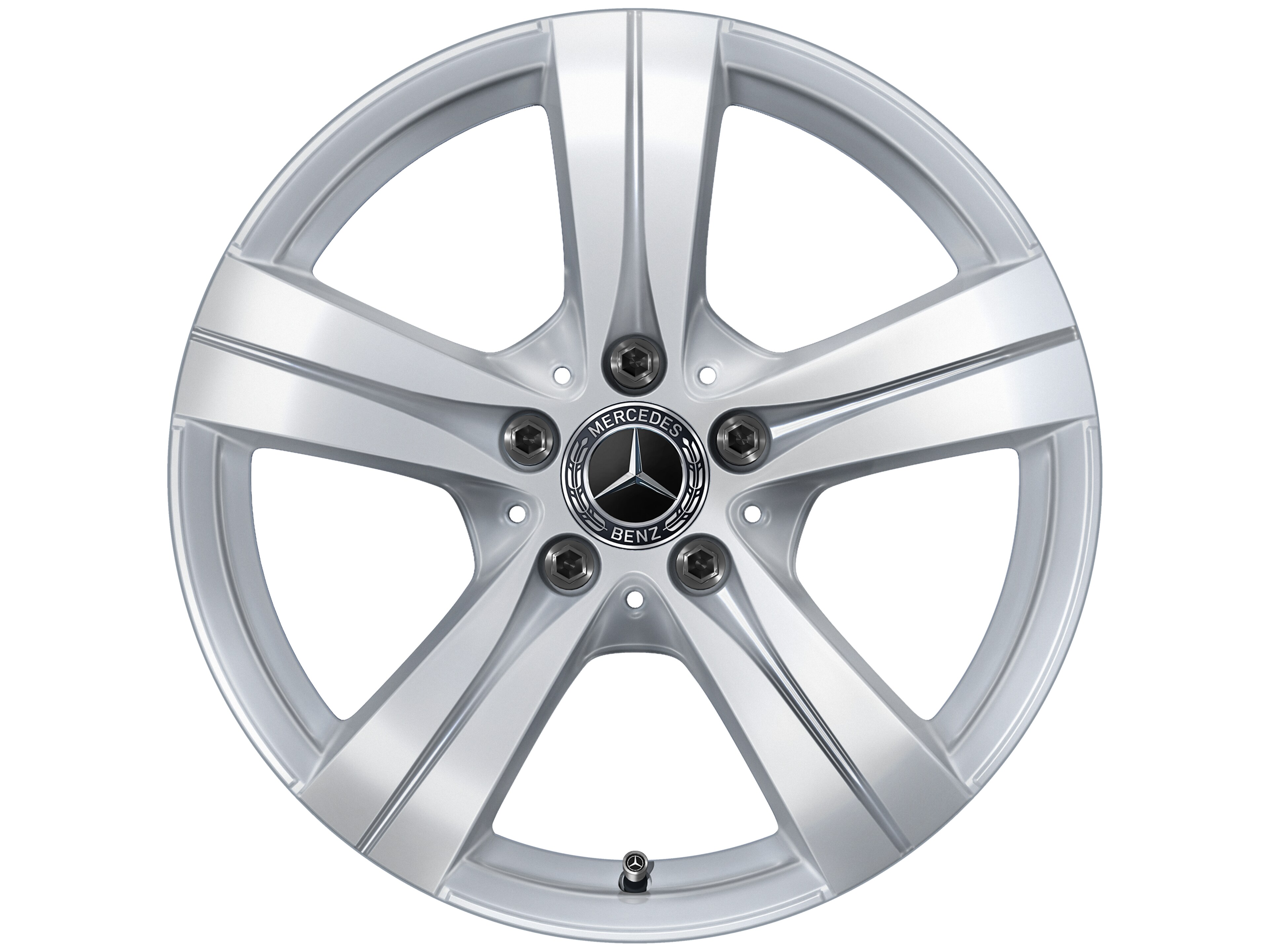 5-Speichen-Rad, 17 Zoll, 7 J x 17 ET 44,5, vanadiumsilber, lackiert