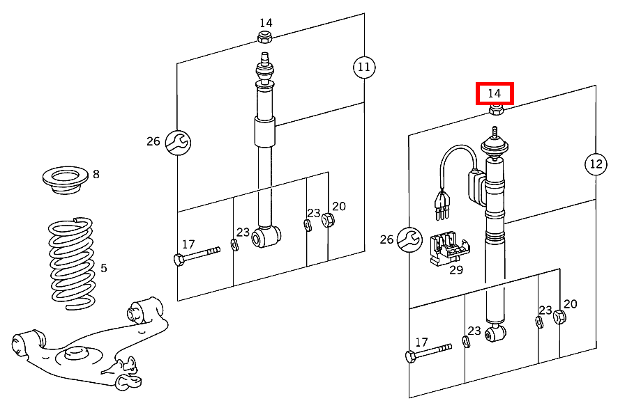 Sechskantmutter STOSSDAEMPFER AN RAHMEN; M10 S 350 Turbodiesel 140 Sechskantmutter STOSSDAEMPFER AN RAHMEN; M10 S 350 Turbodiesel 140