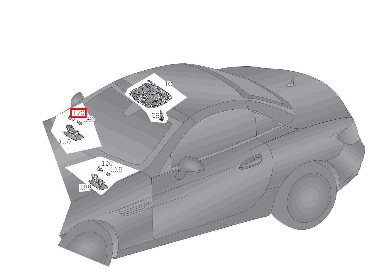 Lampenfassung HANDSCHUHKASTENBELEUCHTUNG; 12V-5W SLK350 BE 172 Lampenfassung HANDSCHUHKASTENBELEUCHTUNG; 12V-5W SLK350 BE 172