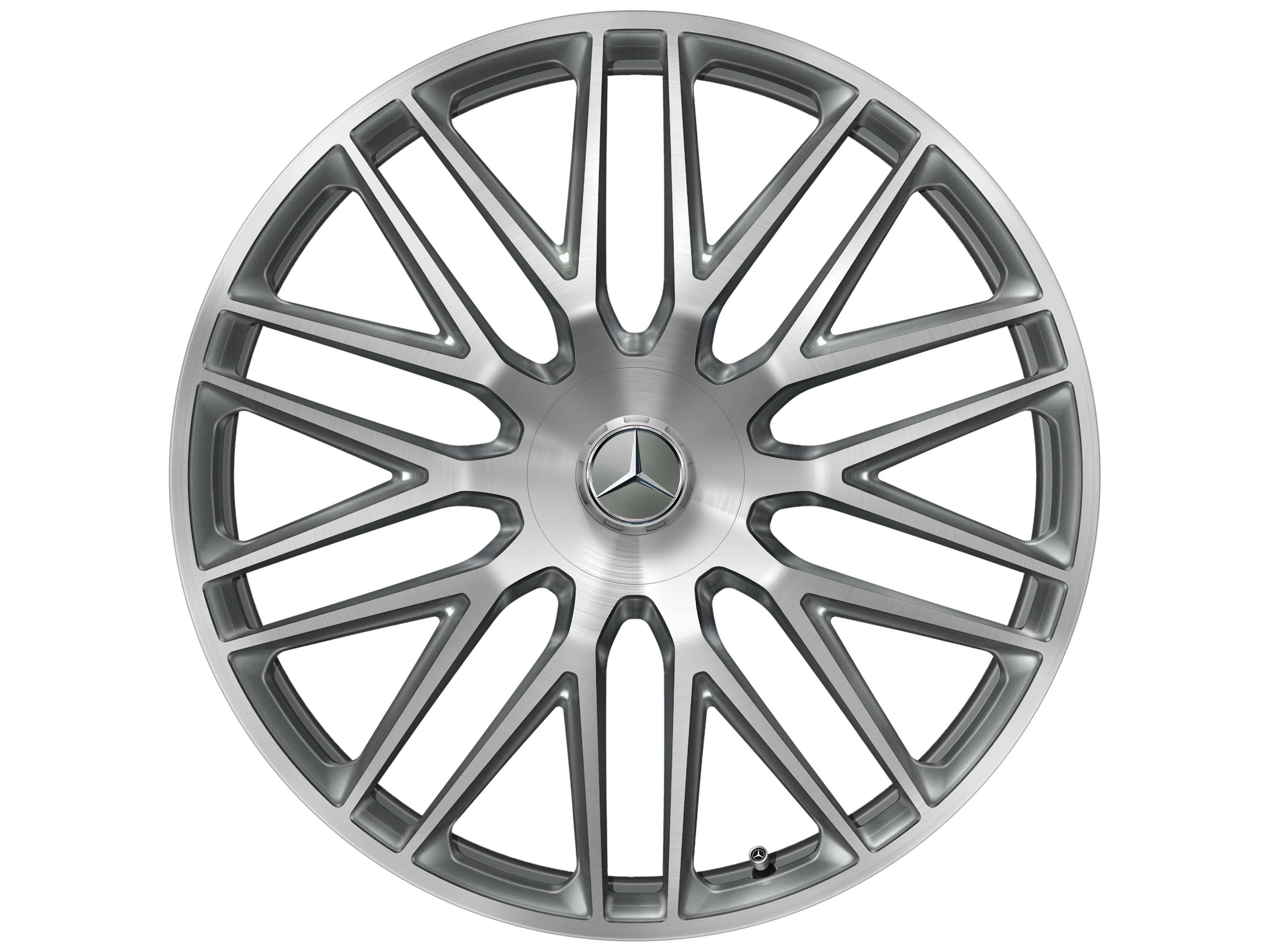 Mercedes-Benz -  AMG Schmiederad, 23 Zoll, 10 J x 23 ET 45, titangrau, glanzgedreht