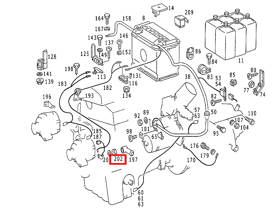Sechskantmutter LEITUNG AN GENERATOR; M8 300TDT/E300DTDT 4M 124 Sechskantmutter LEITUNG AN GENERATOR; M8 300TDT/E300DTDT 4M 124