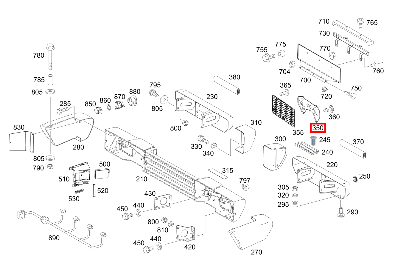 Platte FUER KENNZEICHENHALTER G3504X42850 463 Platte FUER KENNZEICHENHALTER G3504X42850 463