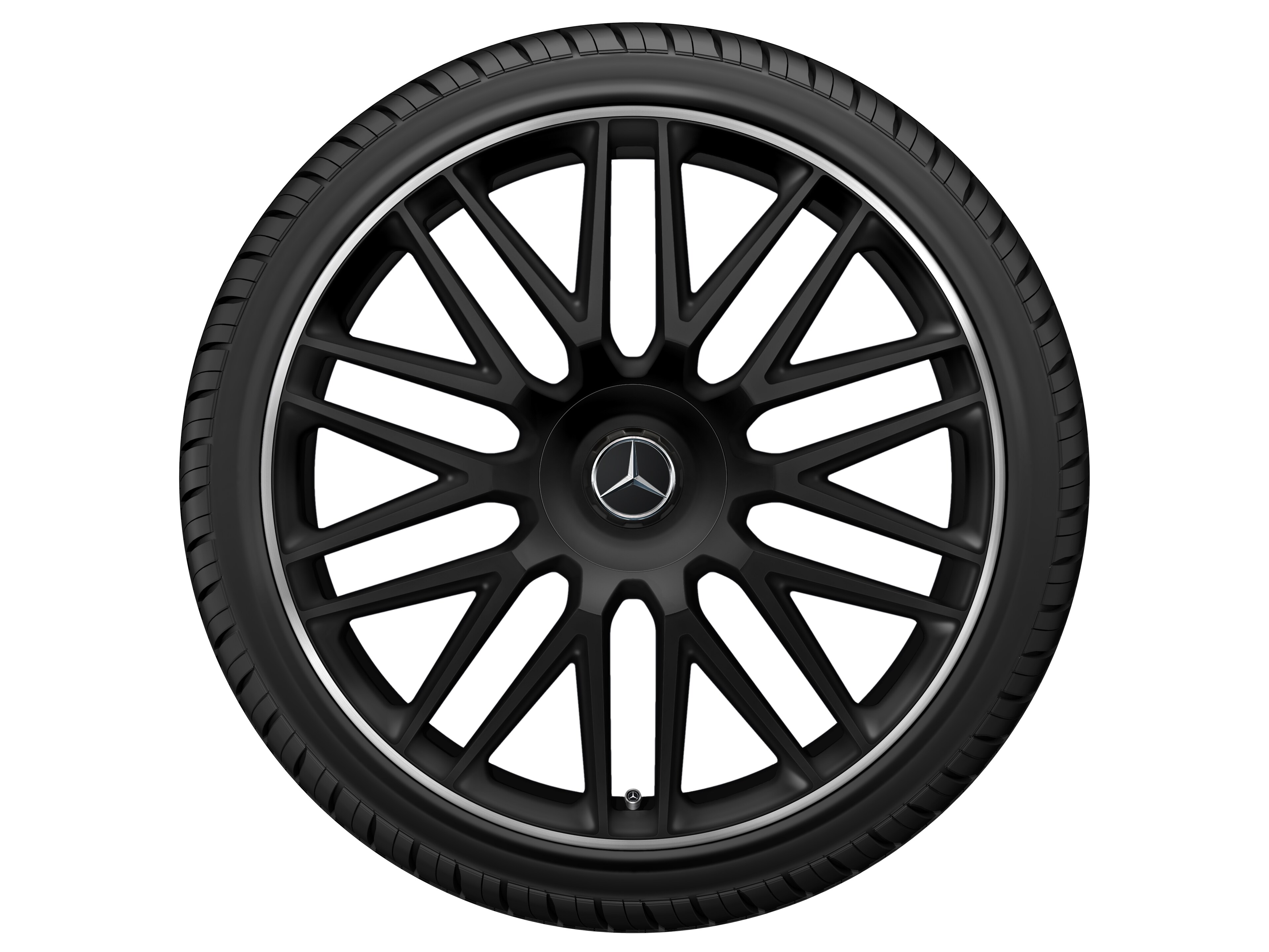 Mercedes-Benz - AMG Schmiederad 10-Speichen-Design, 21 Zoll, 9,5 J x 21 ET 33, schwarz matt