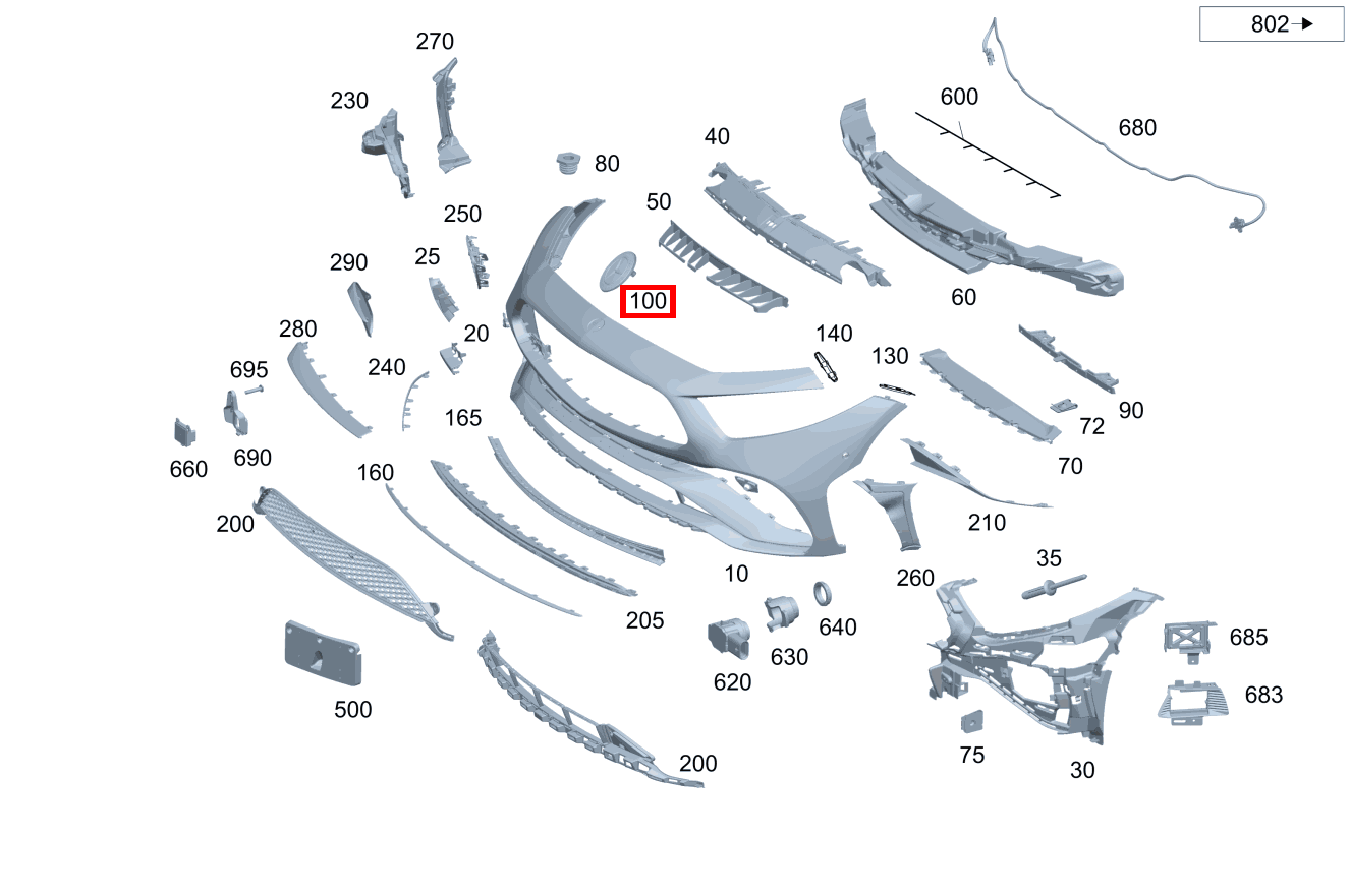 Firmenzeichen VERKLEIDUNG VORN Mercedes-AMG CLS 53 4MATIC+ 257 Firmenzeichen VERKLEIDUNG VORN Mercedes-AMG CLS 53 4MATIC+ 257