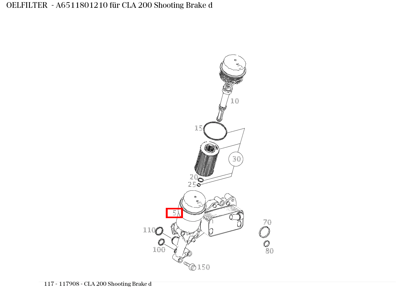 Ölfilter CLA 200 Shooting Brake d 117 Ölfilter CLA 200 Shooting Brake d 117