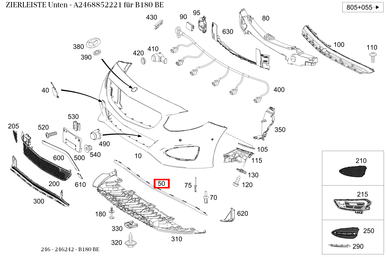 Zierleiste Unten B180 BE 246