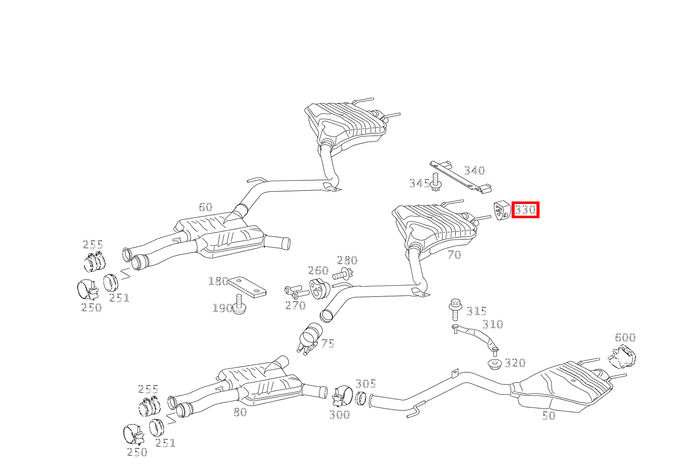 Aufhängering Hinten an Karosserie S 550 Limousine lang BCA 221