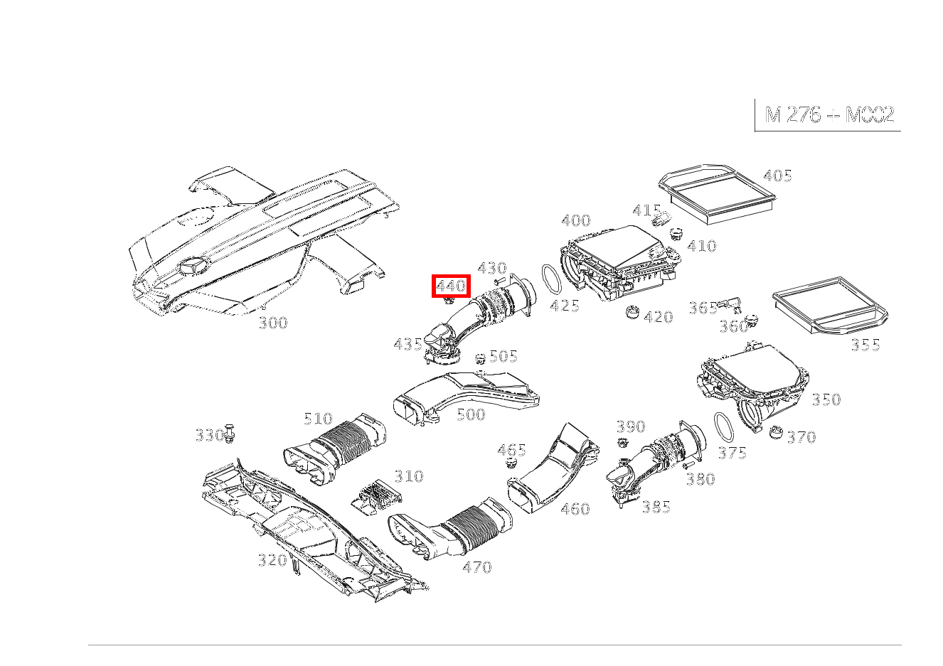 Elastomerlager In Reinluftleitung M 166, SLK / SLC 172, C 205 und 