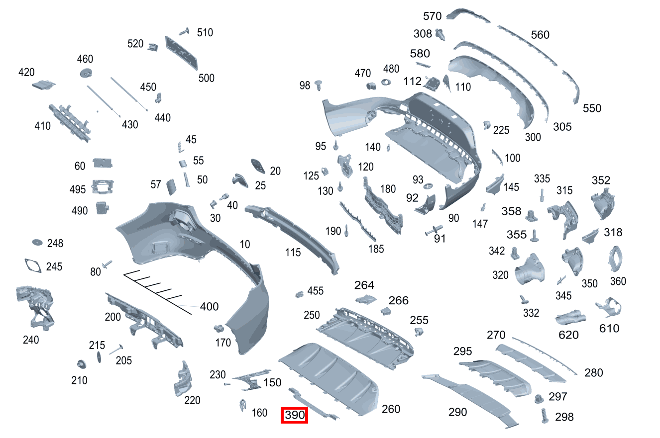 Versteifung Hinten unten GLC 200 4MATIC Coupé 253
